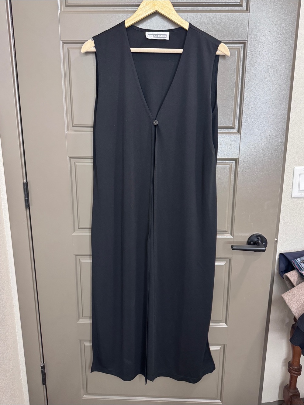 Dress Barn Black Duster/Sleeveless Cardigan - Picture 3 of 8